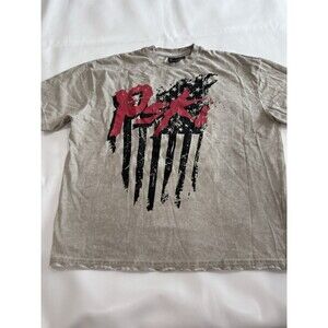 Gunna boohooMAN Pski Graphic Flag Cotton Short Sleeve Box T-Shirt Size Small